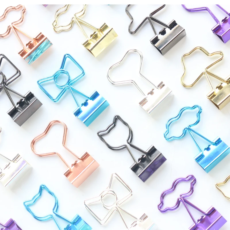 Domikee милые корейские разноцветные офисные и школьные металлические зажимы скобы