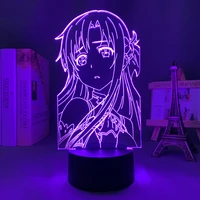 new acrylic led light anime sword art online asuna figure for bedroom decor nightlight birthday gift room led 3d lamp manga sao