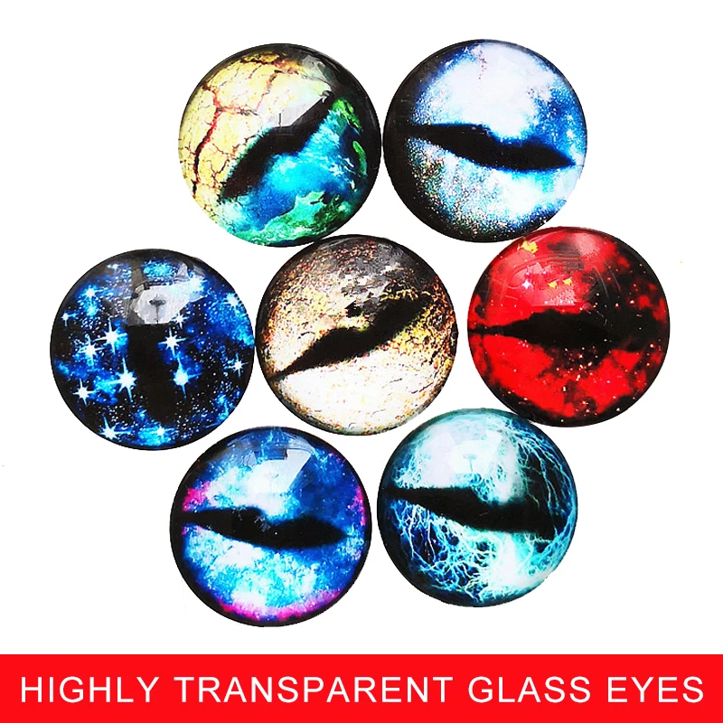 10 шт мультфильм аниме 20 мм глаза Дракона высокие прозрачные стеклянные DIY
