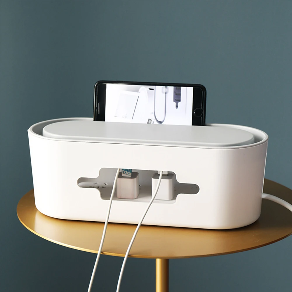 

Cable Storage Box Power Strip Wire Case Socket Case Organizer Practical Home Office Wire Management Home Storage Container