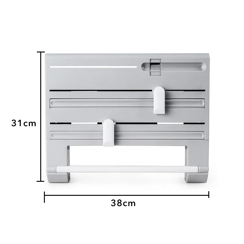 

6 In1 Wall Mounted Paper Towel Holder Wrap Tin Foil Dispenser Storage Rack Kitchen Accessories Towel Chrome Roll Paper Rack