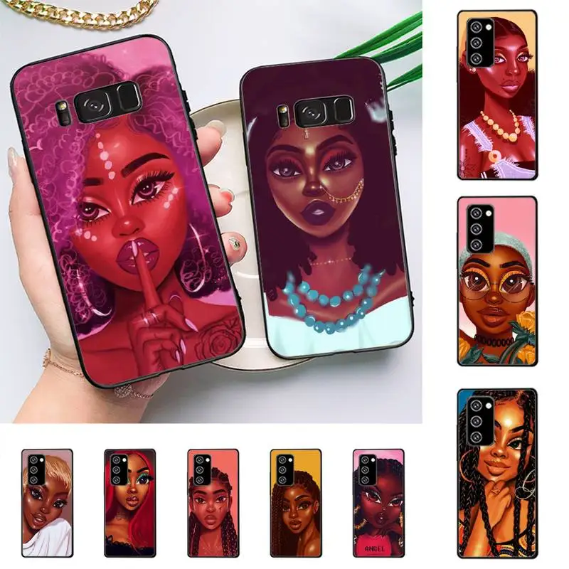 

Afro Girls Black Women Art Phone Case For Samsung Galaxy Note10Pro Note20ultra for note20 note10lite M30S Back Coque