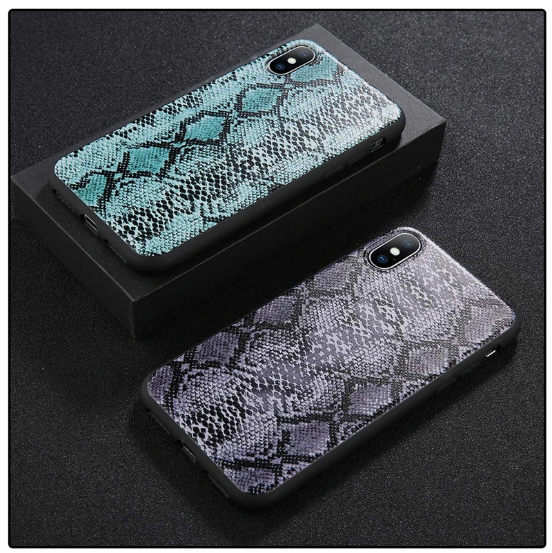 Lovebay чехол кожа змеи, зерно телефонные чехлы для iphone X Case мягкий Животные Печатный чехол-накладка на заднюю крышку для iphone 6 6S 7 8 плюс XS Max X XR