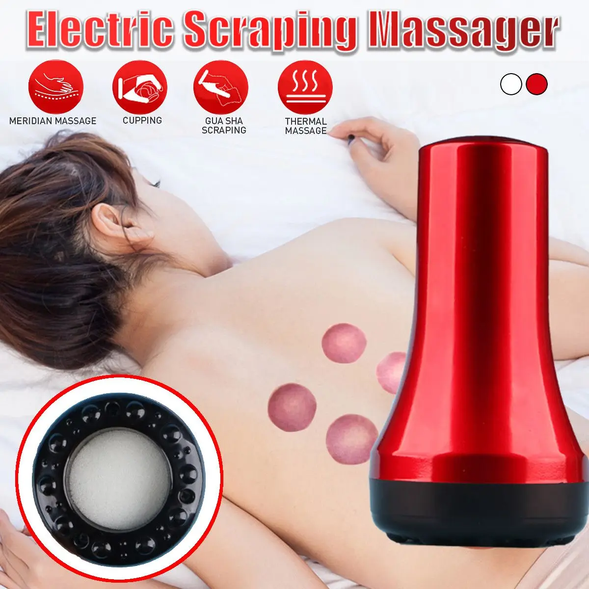 

Electric Scraping Cupping Cans Guasha Suction Massager Negative Pressure Meridian Fat Burning Slim Heating Therapy Physiotherapy