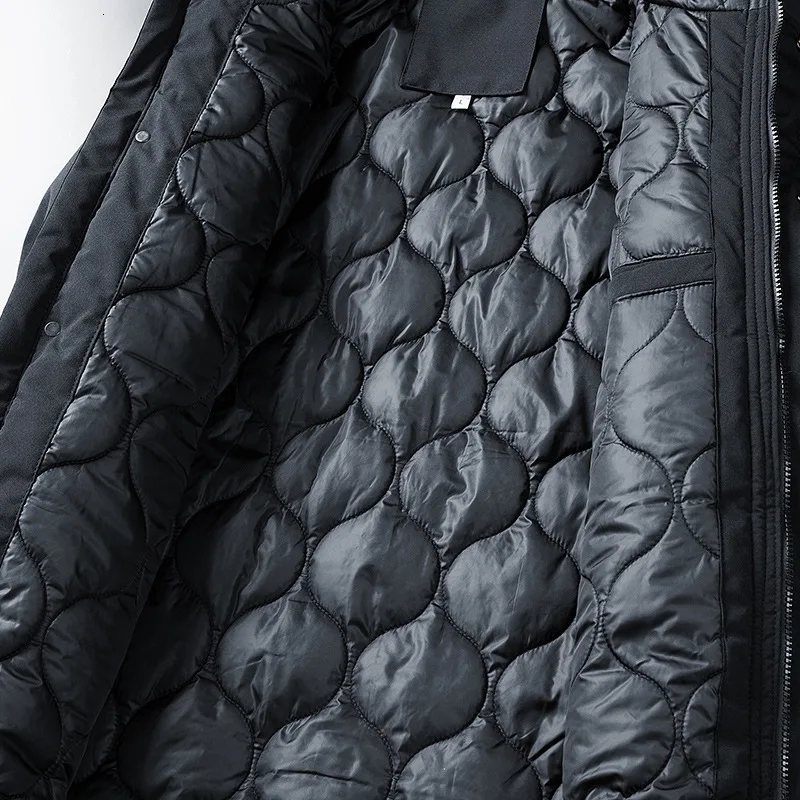 8xl Winter Thickening Will Code Long Fund Men's Business Affairs Leisure Time Even Hat Cotton-padded Clothes Cotton Loose Coat