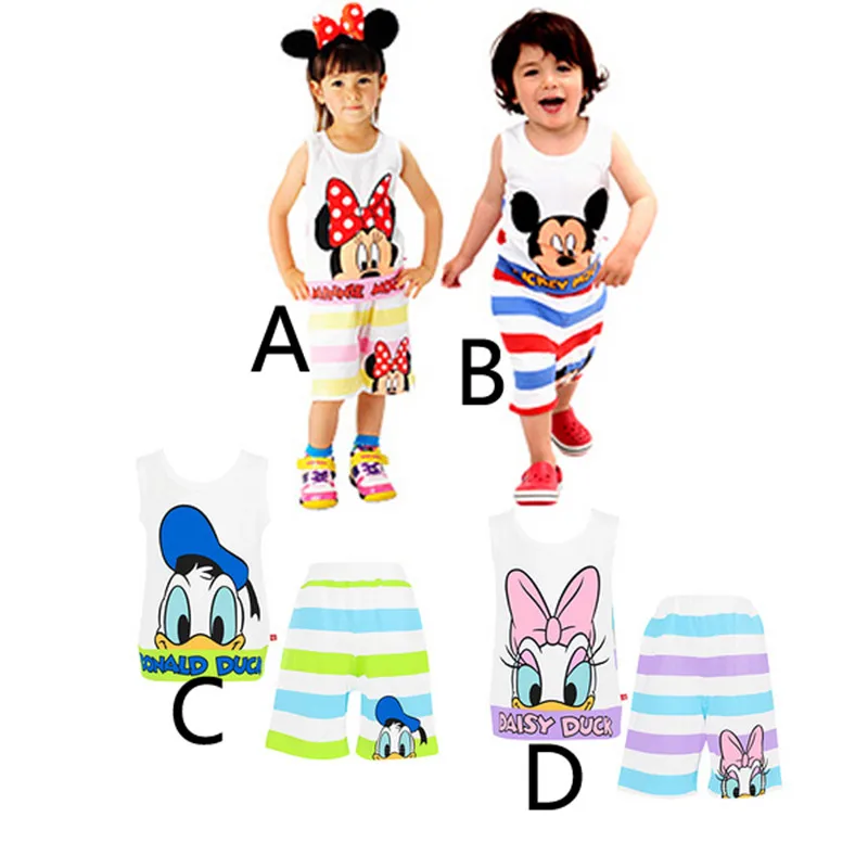 Распродажа летние комплекты для малышей майка с Минни и шорты хлопковая одежда
