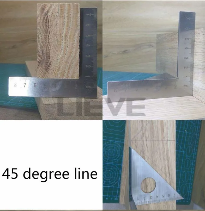 Деревообрабатывающая линейка квадратная планка треугольная 45 градусов 90