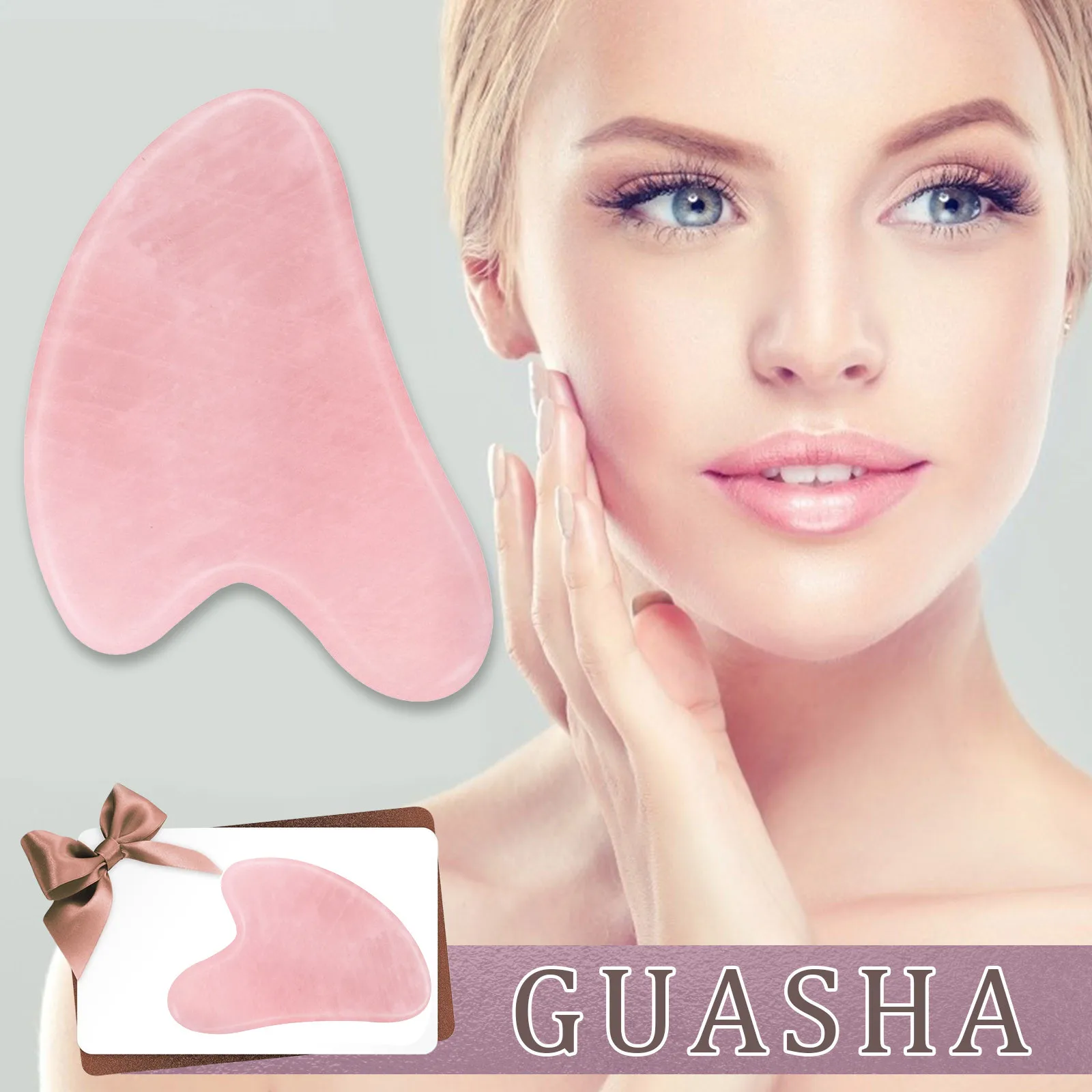

Gua Sha Facial Roller Massager Chinese Medicine Natural Jade Board Scraping Beauty Tool