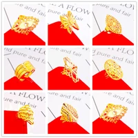 korean luxury 24k gold butterfly rings wedding ring for women cute geoemtric luxury design female finger jewelry accessories