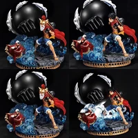 38cm one piece gladiator monkey d luffy action figure replaceable head collectible pvc model toy with box