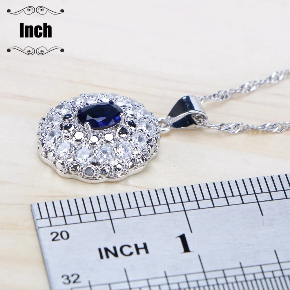 Набор свадебных ювелирных изделий из голубого CZ камня свадебные серьги для