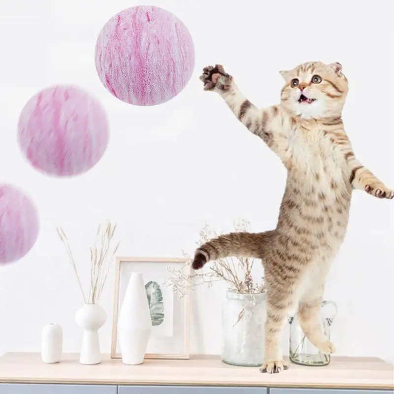 

Funny Cat Toy Ball Interactive Cats Toys Play Chew Scratch Balls K3NA