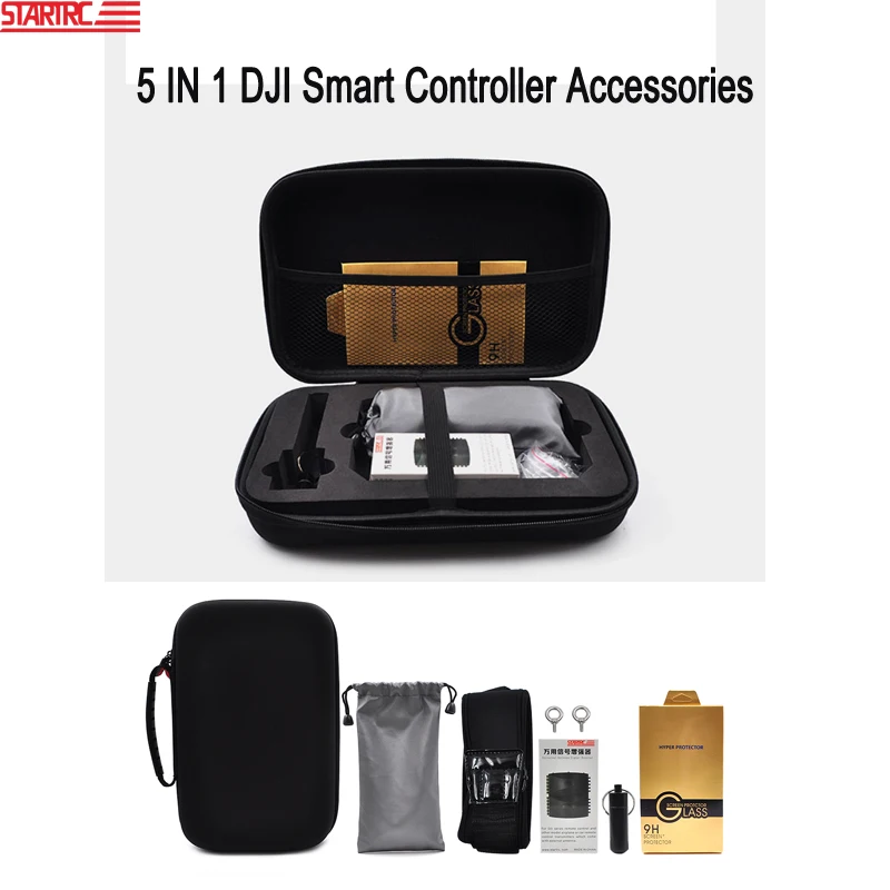 

STARTRC 5 IN 1 DJI Smart Controller Accessories Carrying Case / Neck strap / signal booster / joystick box / Screen protector