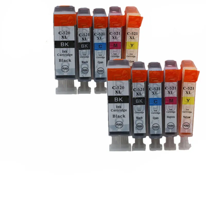 

PGI 520 PGI520 PGI-520 PGI-520XL CLI521 XL Inkjet Cartridges For Pixma MP 540 550 560 620 630 640 980 990 Ink Printer