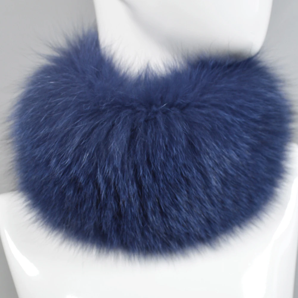 Женский вязаный шарф из натурального Лисьего меха зимний брендовый теплый