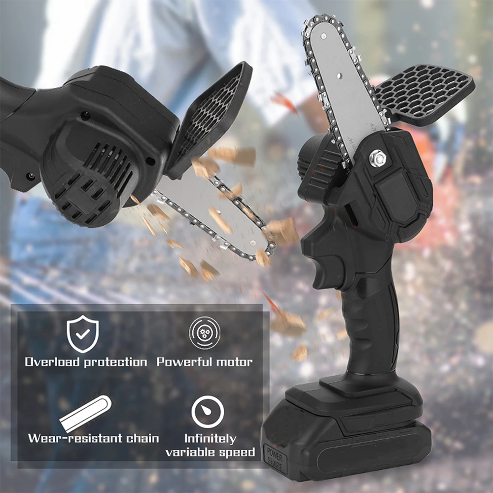 4-дюймовая электрическая мини бензопила 88 в с перезаряжаемой батареей