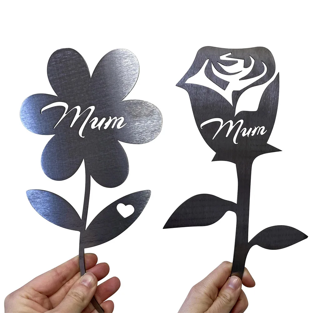 

Happy Mothers' Day Iron Flower Garden Sculpture Gift for Mom Metal Rose Garden Art Mother's Day Gift Home Decoration