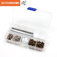 50 sets of rivets installation tool set green bronze silver white 2 colors leather cap hit nail metal pure copper double 8mm