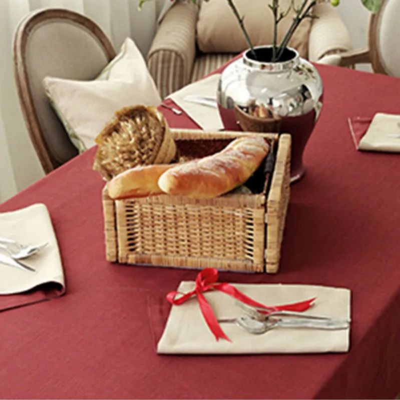 Однотонная хлопчатобумажная льняная ткань искусственная для рукоделия