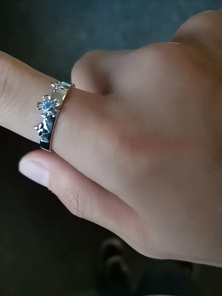 

Hot Anime Rings Re:Zero Rem 925 Sterling Silver Finger Ring Fashion Jewelry Adjustable UnisexTake Photo Props Christmas Gift