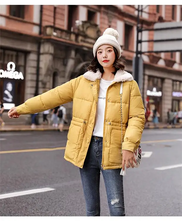 Осенне зимние женские хлопковые парки куртки пальто куртка с длинным рукавом