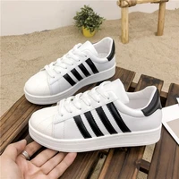 2021 autumn womens sports shoes white shoes pu breathable lace up running shoes outdoor non slip vulcanized shoes casual shoes