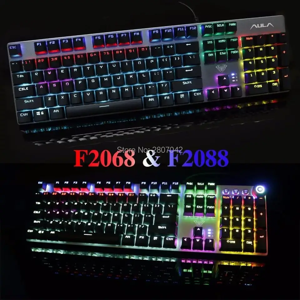 Клавиатура игровая Механическая Проводная 104 клавиш с металлической подсветкой |