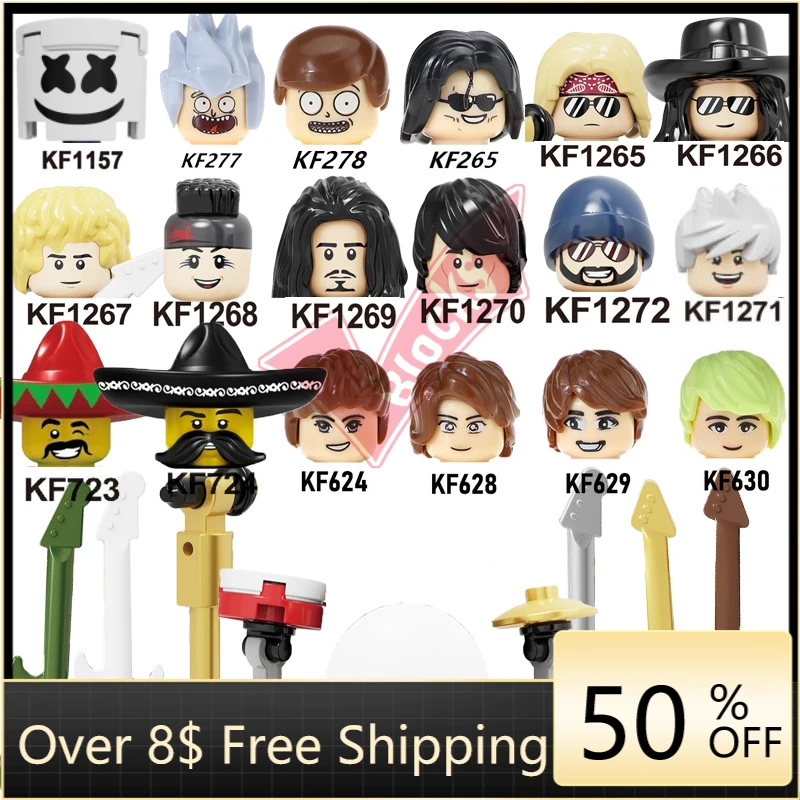 

Guns N-Rose Building Blocks Bricks Famous Rick Singer DJ Figures Toys for children KF6105