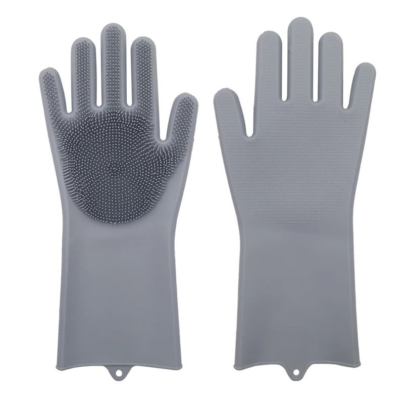A pair Dishwashing Gloves Kitchen Household For Silicone Cleaning Scrubber Dish Magic Washing | Дом и сад