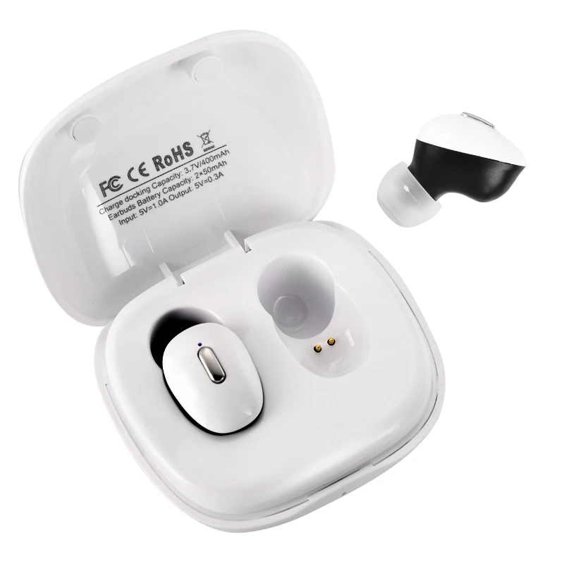 White with Box Bluetooth наушники Bleuthoot 5,0 беспроводные наушники Tws спортивные наушники гарнитура с микрофоном - Цвет: White with Box
