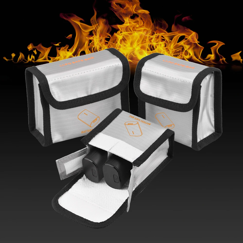 

Lithium Battery Safe Storage Bag For for DJI FPV Combo Explosion-Proof Carrying Case Protective Fireproof Bag Drone Accessories