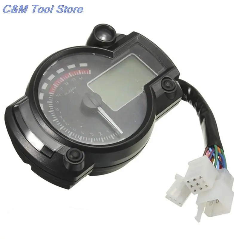 

299 Kmh Mph Universal Tachometer Gauge 15000RPM Universal LCD Digital Kit Colorful Motorcycle Odometer Speedometer
