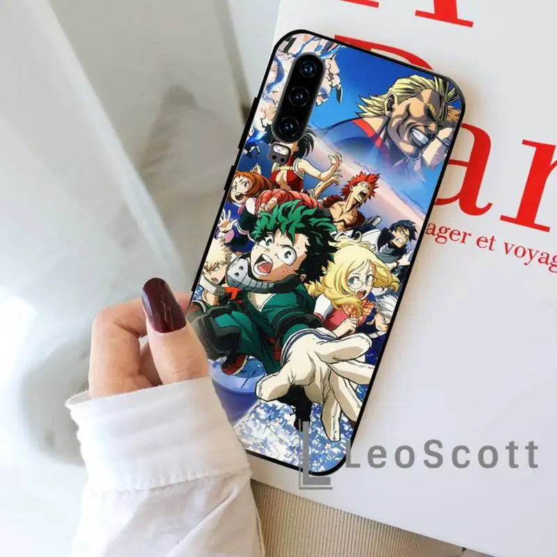 

Anime my hero academia figure Phone Case For Huawei P20 P30 P40 lite Pro P Smart y7 2019 mate 20 nova 3 mate 20