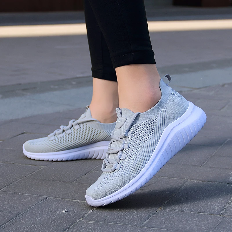 

women mesh Breathable sneakers trainers women Women's Ladies Girls Fashion Solid Mesh Light Sport Run Sneakers Casual Shoes