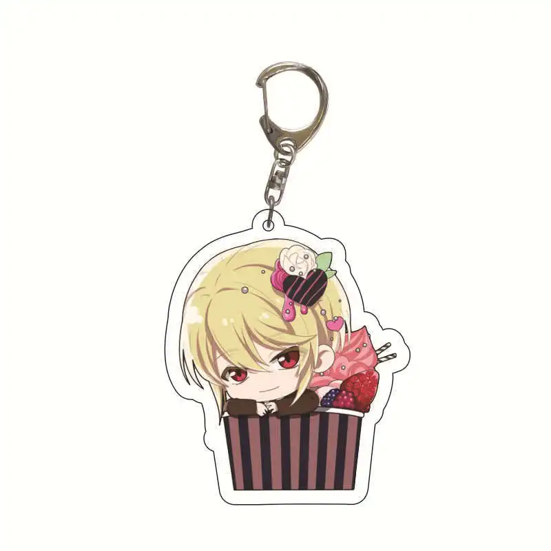 Anime Moriarty The Patriot Toy Pendant Keychain Double Sided Acrylic Key Chain Cartoon Figures Cosplay Ring Fans Collection | Украшения и