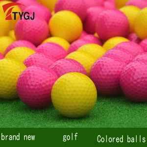 Мяч для гольфа TTYGJ Premium, однослойный, розово-красныйжелтый