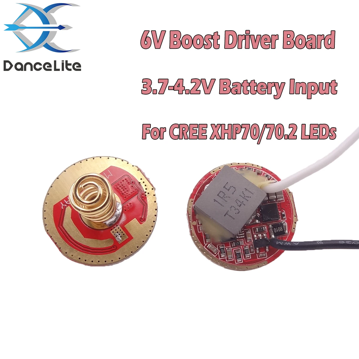 1 шт. DIY фонарик 22 мм Выход 6V Boost плата драйвера для XHP70/XHP70.2 (3 7 4 2 V Вход)|Портативные
