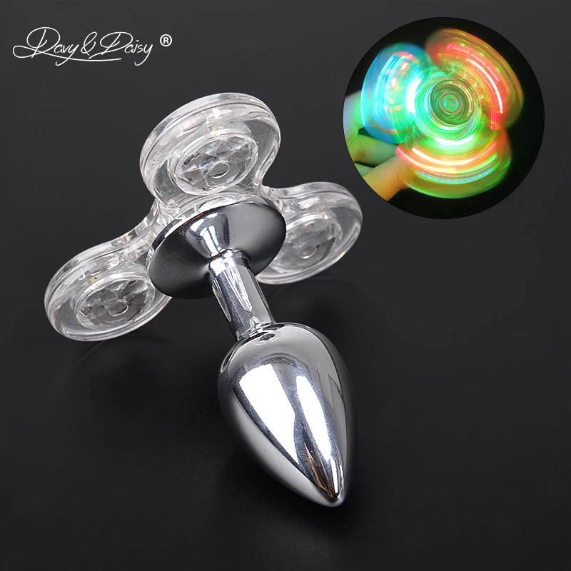 DAVYDAISY светодиодный светильник Fidget Spinner Анальная пробка новая игрушка для пар