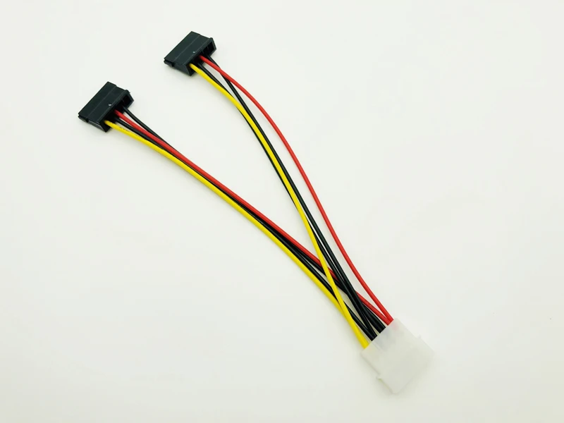 Новый 4Pin IDE Molex к 2 серийный ATA SATA Y сплиттер кабель питания жесткого диска для