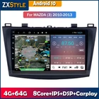 Автомобильный мультимедийный плеер на Android 10,0 для Mazda 3 BK Mazda3 2004-2013, Авторадио с GPS-навигацией, Wi-Fi, IPS экраном, стерео RDS