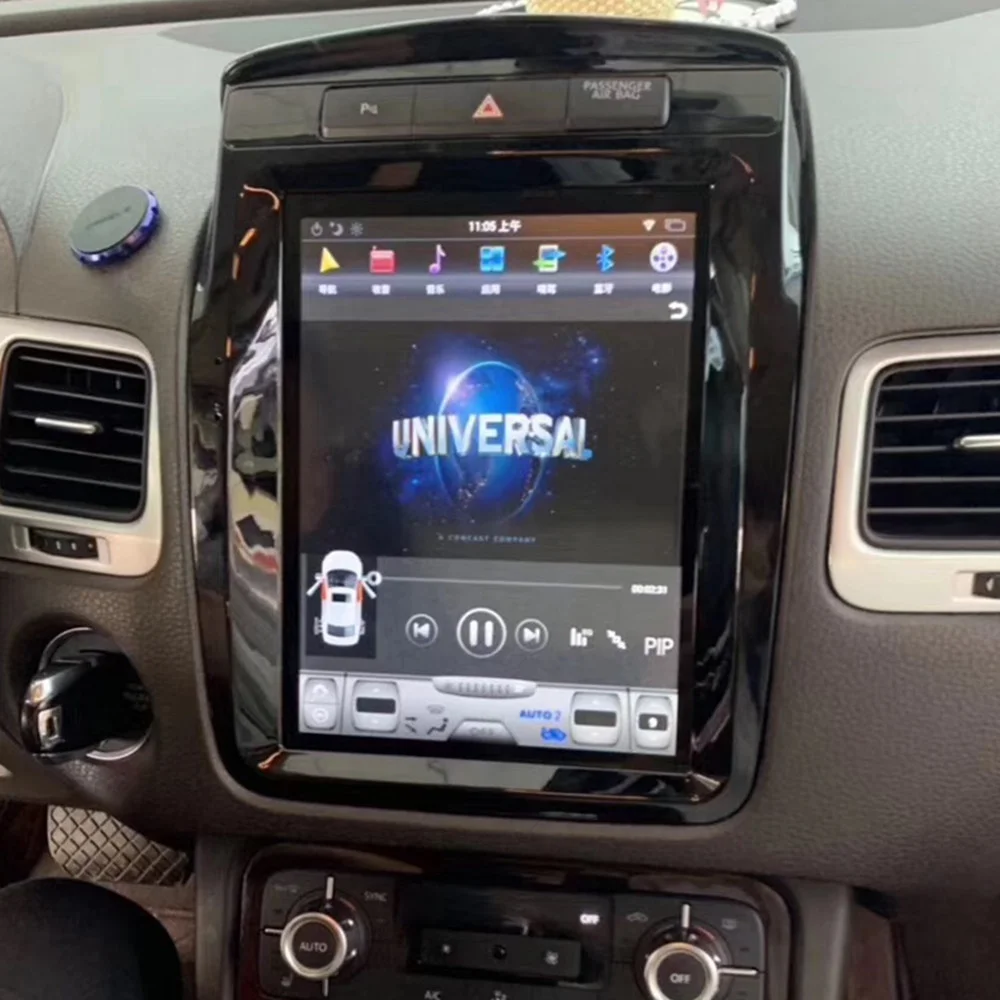 KiriNavi вертикальный экран Tesla style 10," 1 Din Android 8,1 автомобильный Радио Dvd для VW Touareg gps навигация Мультимедиа 2010