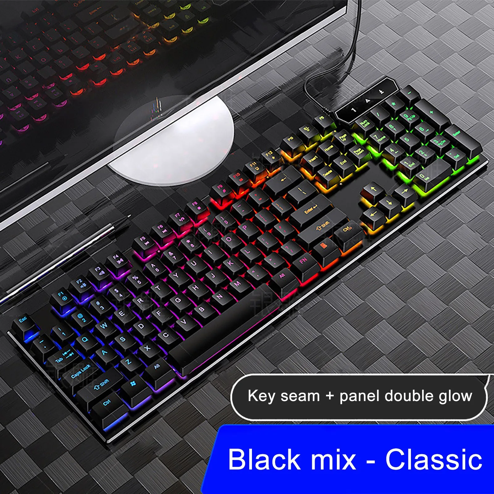 Gaming keyboard И Мышь Проводная клавиатура с подсветкой механическая клавиатура комплект геймера со светодиодной подсветкой игры Мышь набор для ...