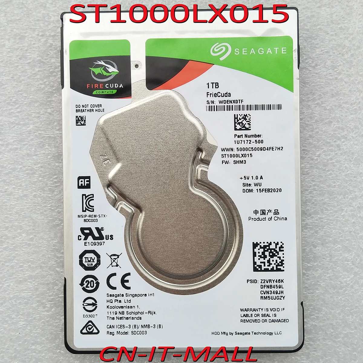 

Seagate FireCuda Gaming SSHD ST1000LX015 1TB SATA 6.0Gb/s 2.5" Notebooks Internal Hard Drive