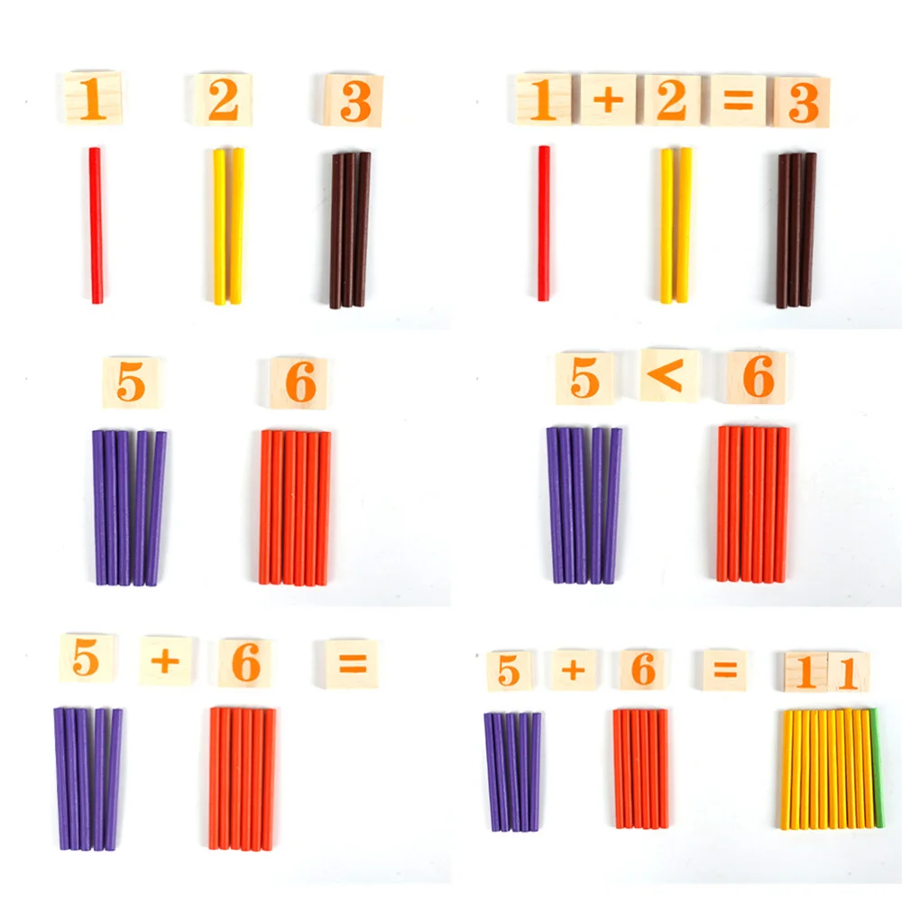 

Wooden Number Cards and Counting Rods with Box Education Learning Educational Arithmetic Toys