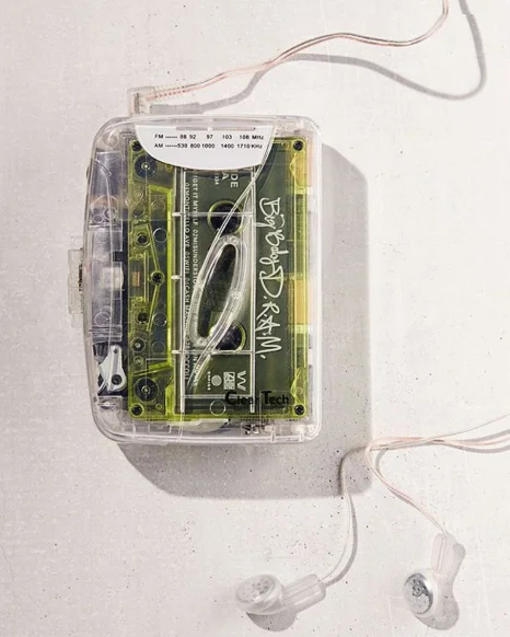 Cassette transparente Walkman, reproductor de m&uacute;sica, cinta americana-1