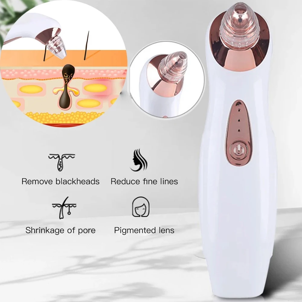 Face Nose Acne Black Dot Remover пылесос для чистки пор Сменный наконечник Электрический пылесос Инструменты для ухода за кожей Машина