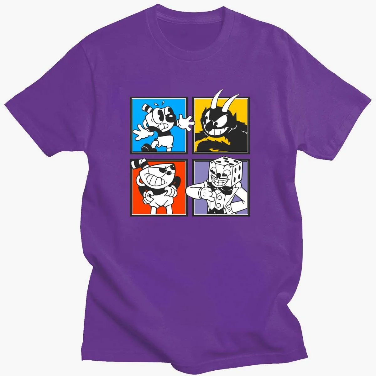 

Summer Hot Style Casual Short-sleeved Trend Anime Fashion Cartoon Pattern Male T-shirt Cool And Breathable 100% Pure Cotton