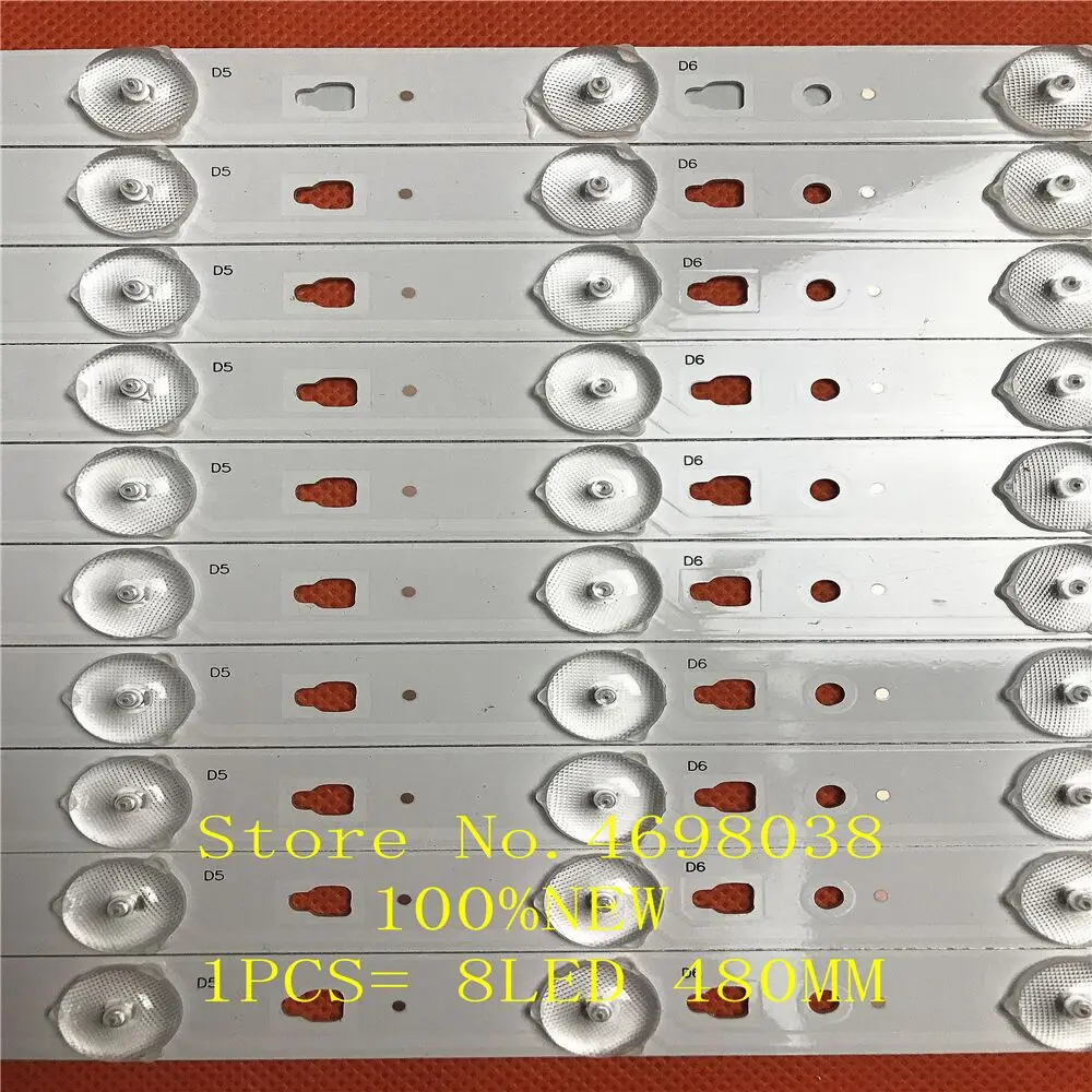 10 шт. светодиодный подсветка полосы 8 лампа для Hai er LE48G520N LS48H310G светильник бар