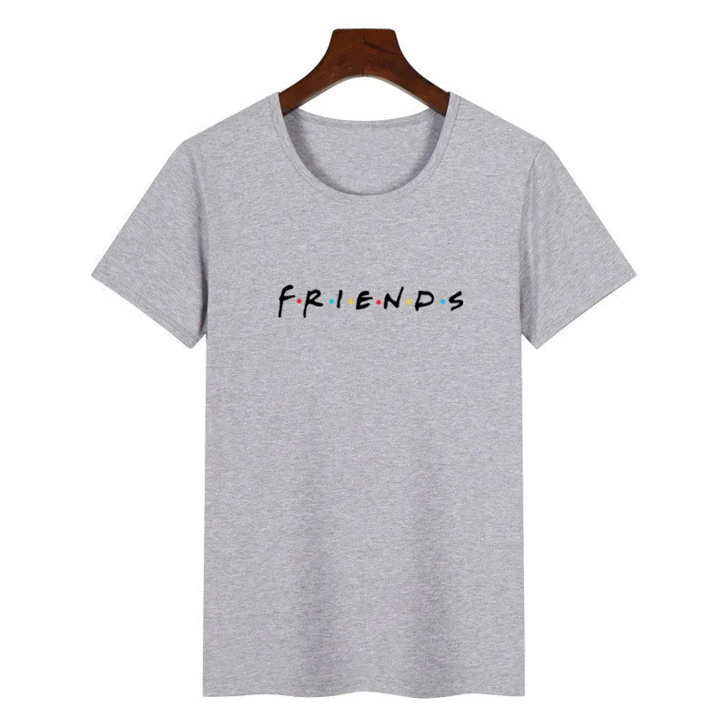 Женская футболка с надписью размера плюс FRIENDS хлопковая Повседневная забавная