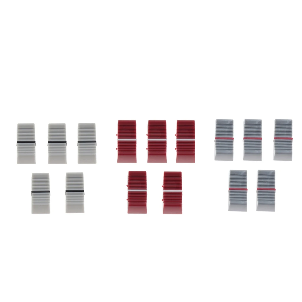5x Knob Caps Slide Potentiometer Mixer Fader Cap Red/Dark Gray/Light Gray | Спорт и развлечения